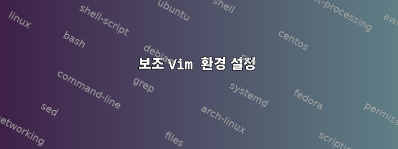 보조 Vim 환경 설정