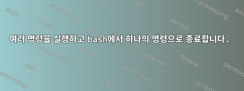 여러 명령을 실행하고 bash에서 하나의 명령으로 종료합니다.