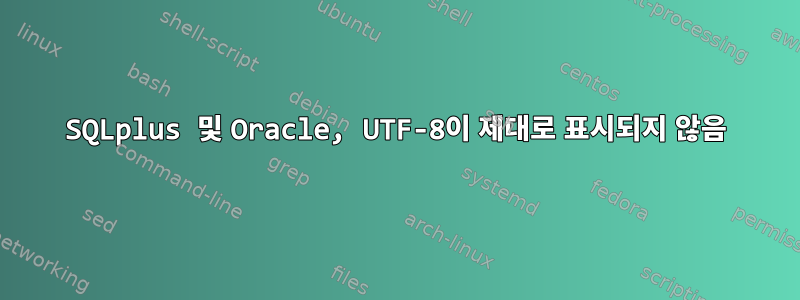 SQLplus 및 Oracle, UTF-8이 제대로 표시되지 않음