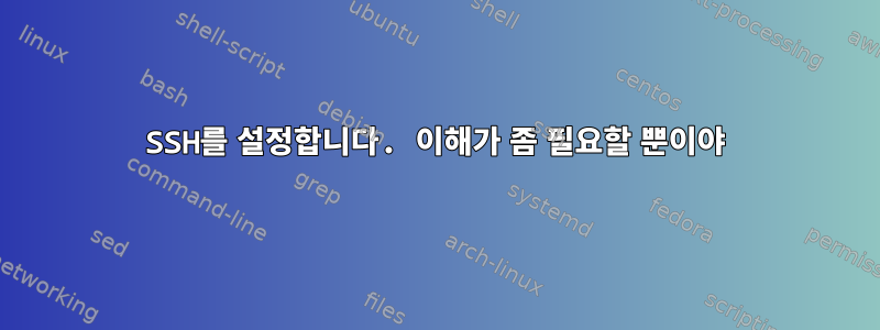 SSH를 설정합니다. 이해가 좀 필요할 뿐이야