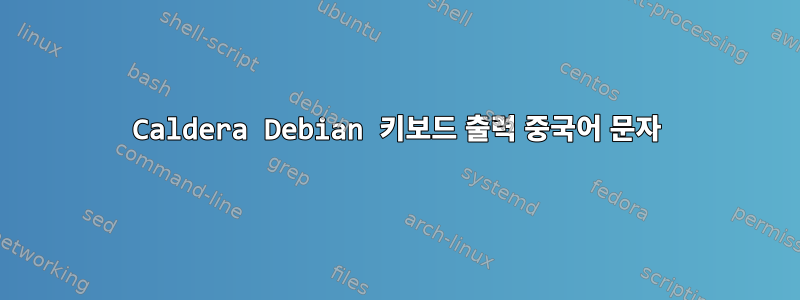 Caldera Debian 키보드 출력 중국어 문자