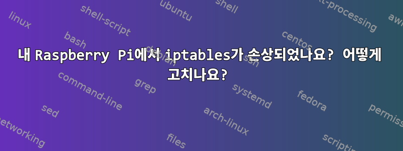 내 Raspberry Pi에서 iptables가 손상되었나요? 어떻게 고치나요?