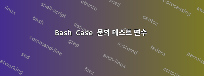 Bash Case 문의 테스트 변수