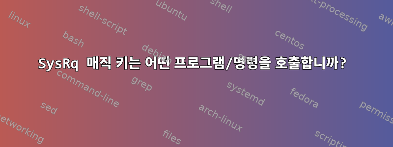 SysRq 매직 키는 어떤 프로그램/명령을 호출합니까?