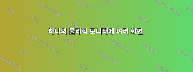 하나의 물리적 모니터에 여러 화면