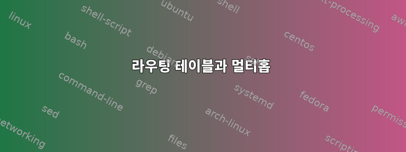 라우팅 테이블과 멀티홉