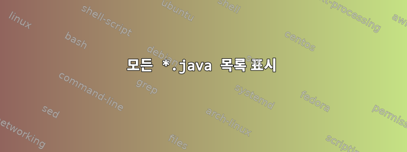 모든 *.java 목록 표시