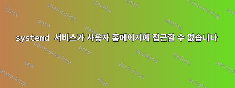 systemd 서비스가 사용자 홈페이지에 접근할 수 없습니다