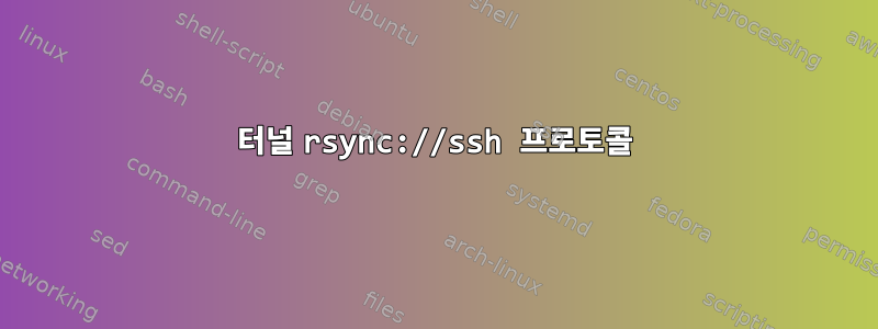 터널 rsync://ssh 프로토콜