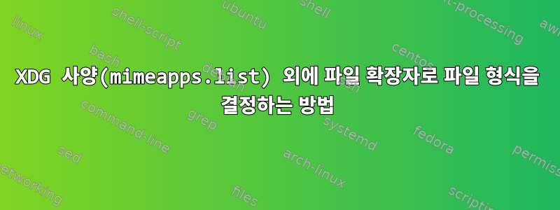 XDG 사양(mimeapps.list) 외에 파일 확장자로 파일 형식을 결정하는 방법