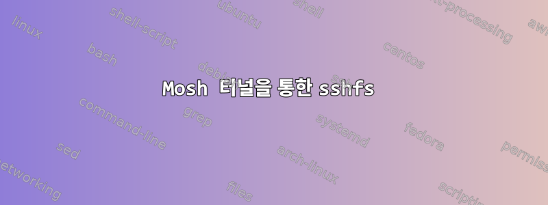 Mosh 터널을 통한 sshfs