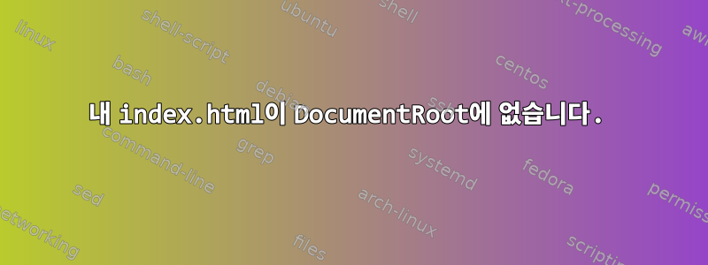 내 index.html이 DocumentRoot에 없습니다.