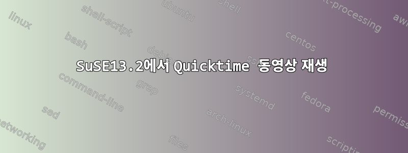 SuSE13.2에서 Quicktime 동영상 재생