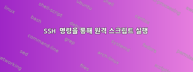 SSH 명령을 통해 원격 스크립트 실행