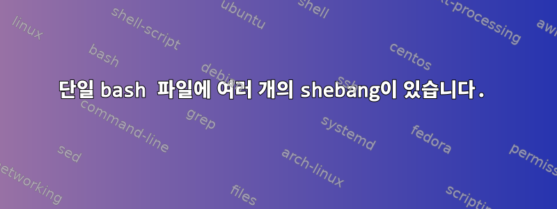 단일 bash 파일에 여러 개의 shebang이 있습니다.