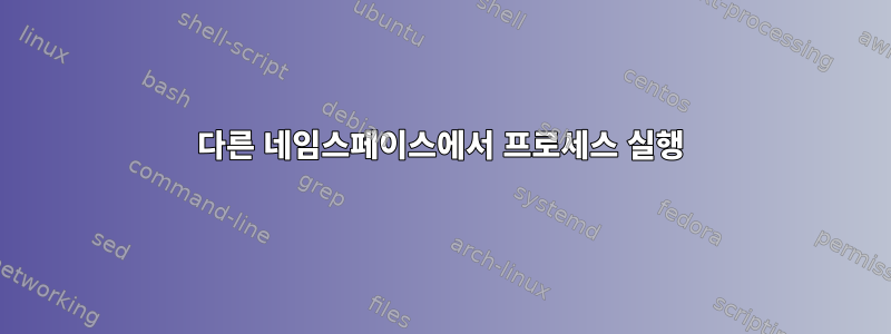 다른 네임스페이스에서 프로세스 실행