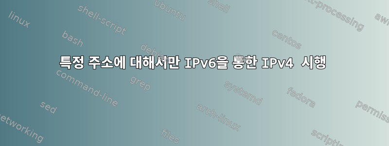 특정 주소에 대해서만 IPv6을 통한 IPv4 시행