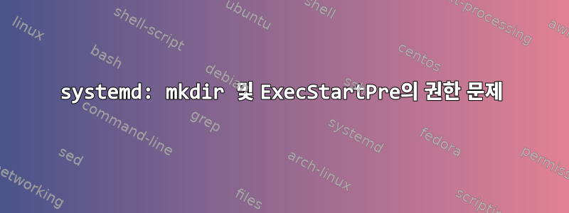 systemd: mkdir 및 ExecStartPre의 권한 문제