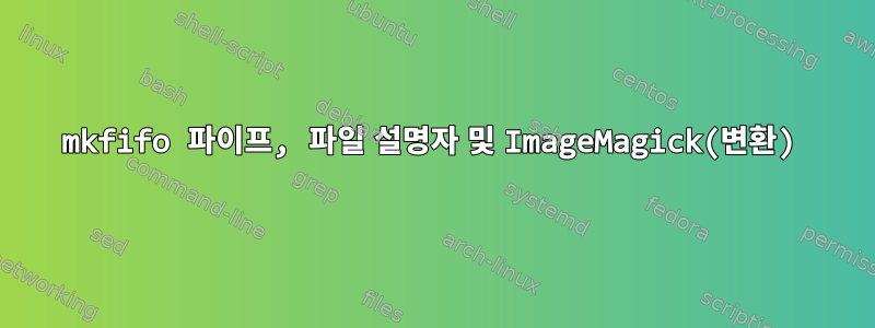 mkfifo 파이프, 파일 설명자 및 ImageMagick(변환)