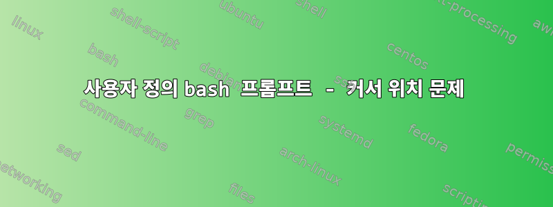 사용자 정의 bash 프롬프트 - 커서 위치 문제