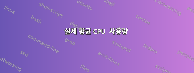 실제 평균 CPU 사용량