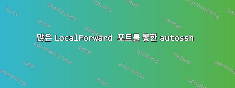 많은 LocalForward 포트를 통한 autossh