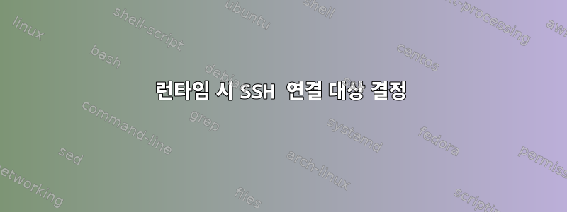 런타임 시 SSH 연결 대상 결정