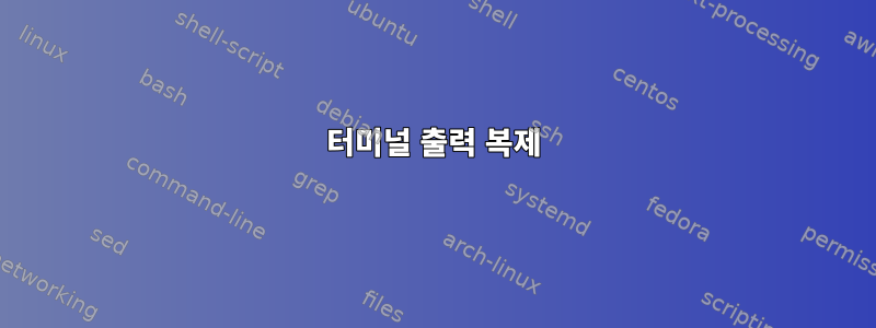 터미널 출력 복제