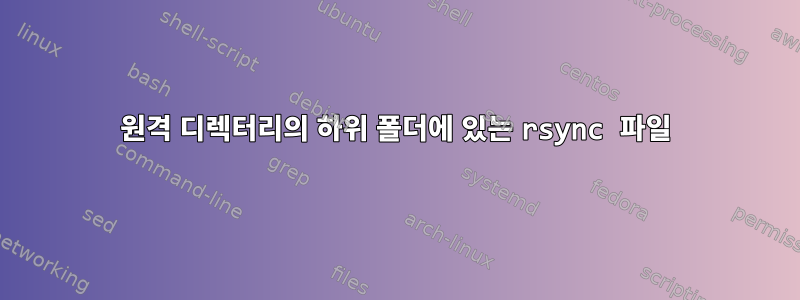 원격 디렉터리의 하위 폴더에 있는 rsync 파일