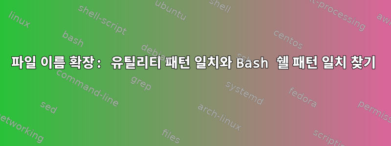 파일 이름 확장: 유틸리티 패턴 일치와 Bash 쉘 패턴 일치 찾기