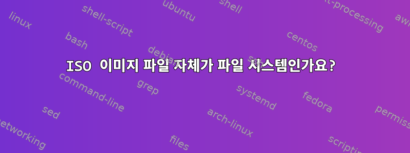 ISO 이미지 파일 자체가 파일 시스템인가요?