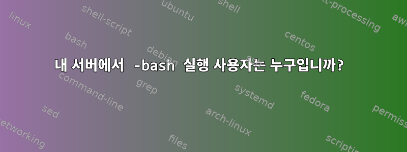 내 서버에서 -bash 실행 사용자는 누구입니까?