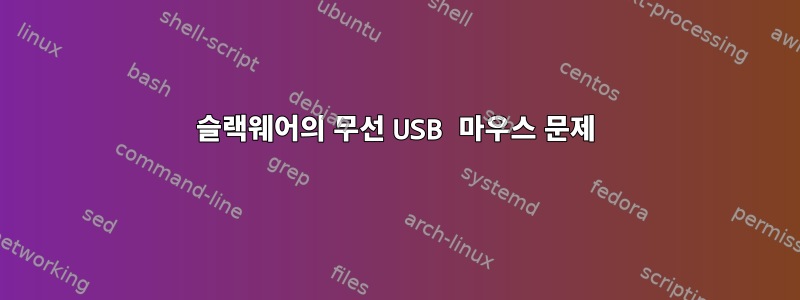 슬랙웨어의 무선 USB 마우스 문제