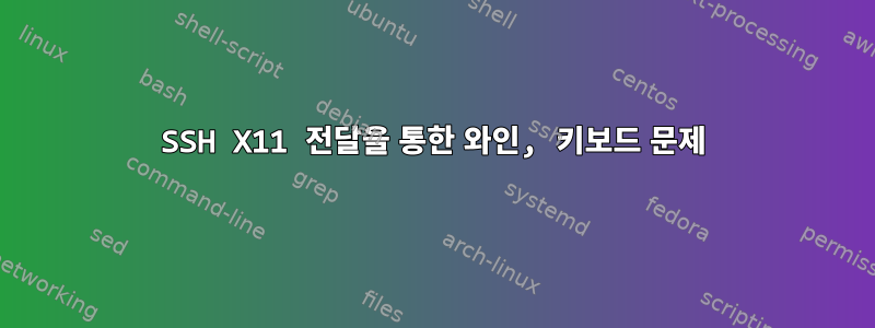 SSH X11 전달을 통한 와인, 키보드 문제