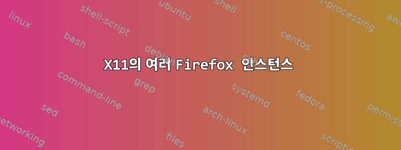 X11의 여러 Firefox 인스턴스