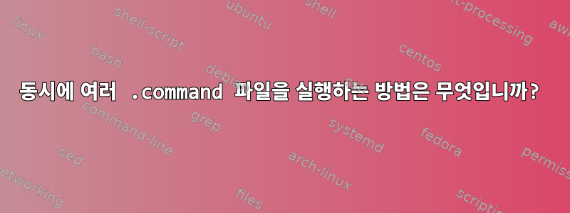 동시에 여러 .command 파일을 실행하는 방법은 무엇입니까?