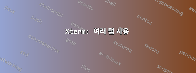 Xterm: 여러 탭 사용