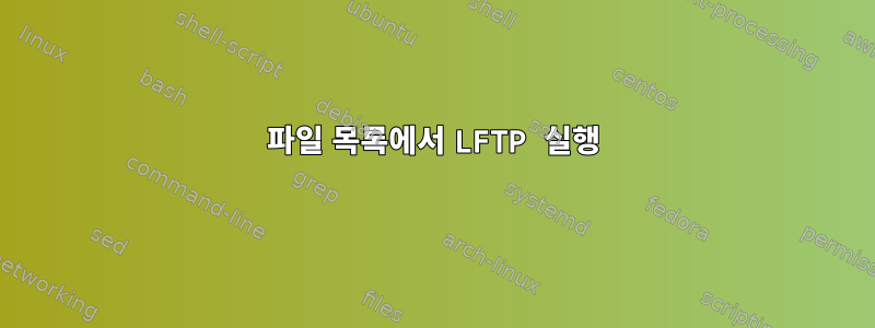 파일 목록에서 LFTP 실행