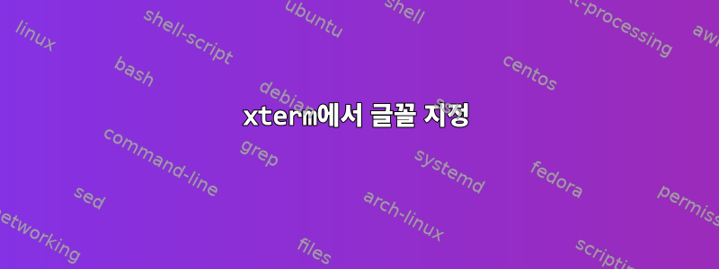 xterm에서 글꼴 지정