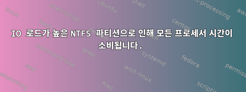 IO 로드가 높은 NTFS 파티션으로 인해 모든 프로세서 시간이 소비됩니다.