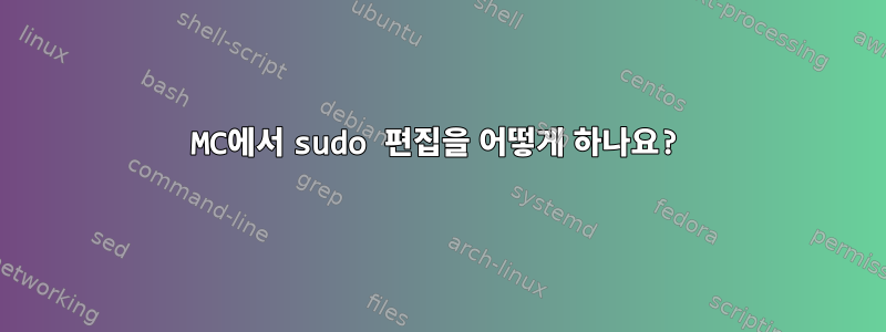 MC에서 sudo 편집을 어떻게 하나요?