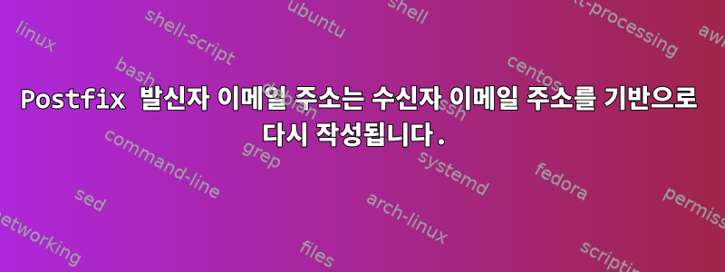 Postfix 발신자 이메일 주소는 수신자 이메일 주소를 기반으로 다시 작성됩니다.