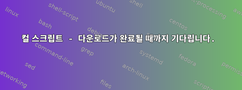 컬 스크립트 - 다운로드가 완료될 때까지 기다립니다.