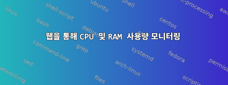 웹을 통해 CPU 및 RAM 사용량 모니터링