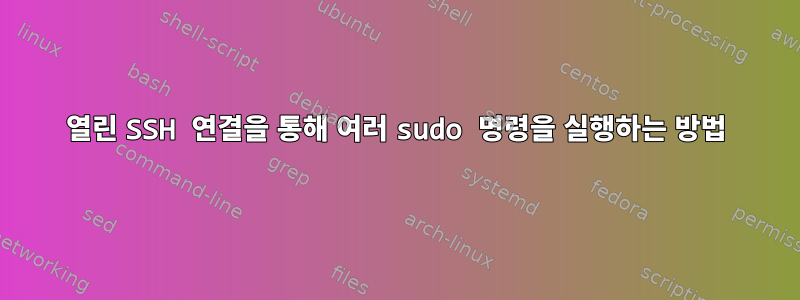 열린 SSH 연결을 통해 여러 sudo 명령을 실행하는 방법