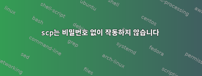 scp는 비밀번호 없이 작동하지 않습니다