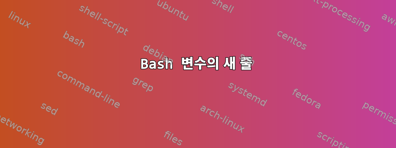 Bash 변수의 새 줄