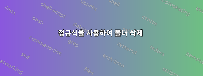 정규식을 사용하여 폴더 삭제