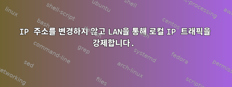 IP 주소를 변경하지 않고 LAN을 통해 로컬 IP 트래픽을 강제합니다.