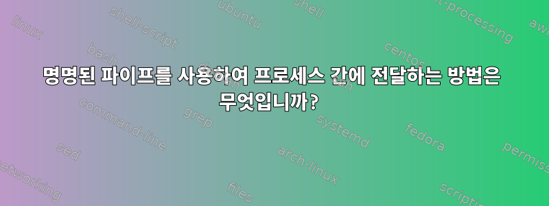 명명된 파이프를 사용하여 프로세스 간에 전달하는 방법은 무엇입니까?